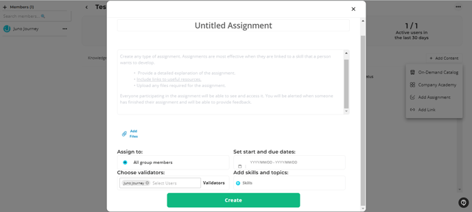 Groups - Add Assignment