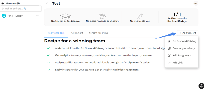 Groups - Add Content