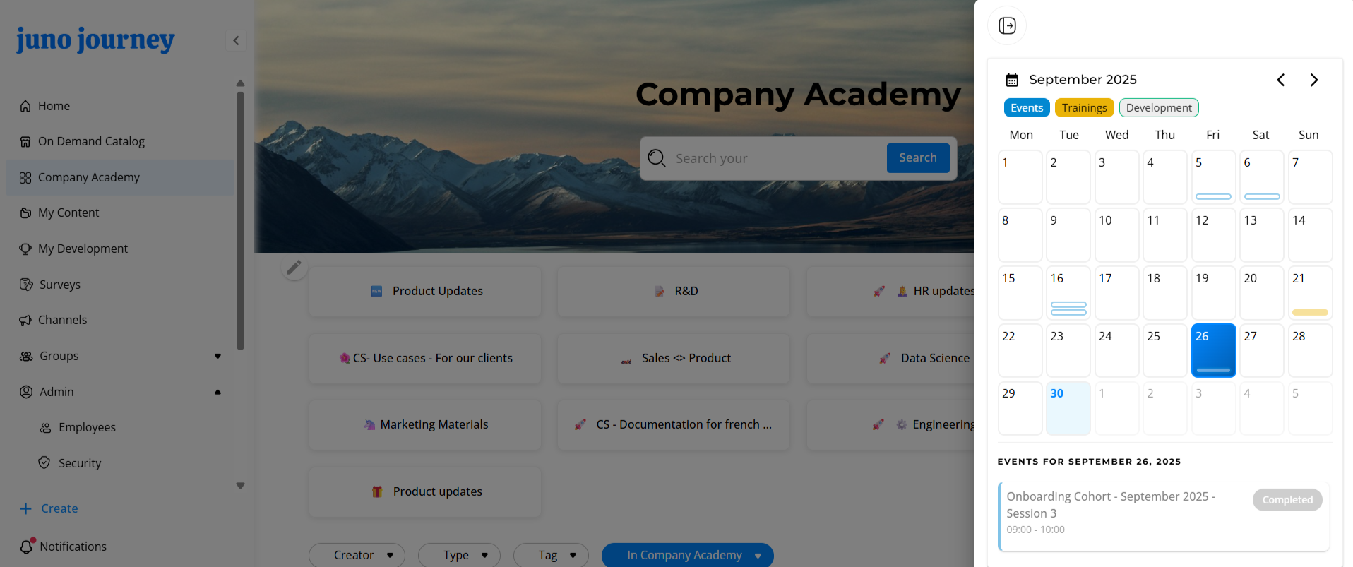 Events in Juno – Create, Manage, and Optimize Your Training Sessions