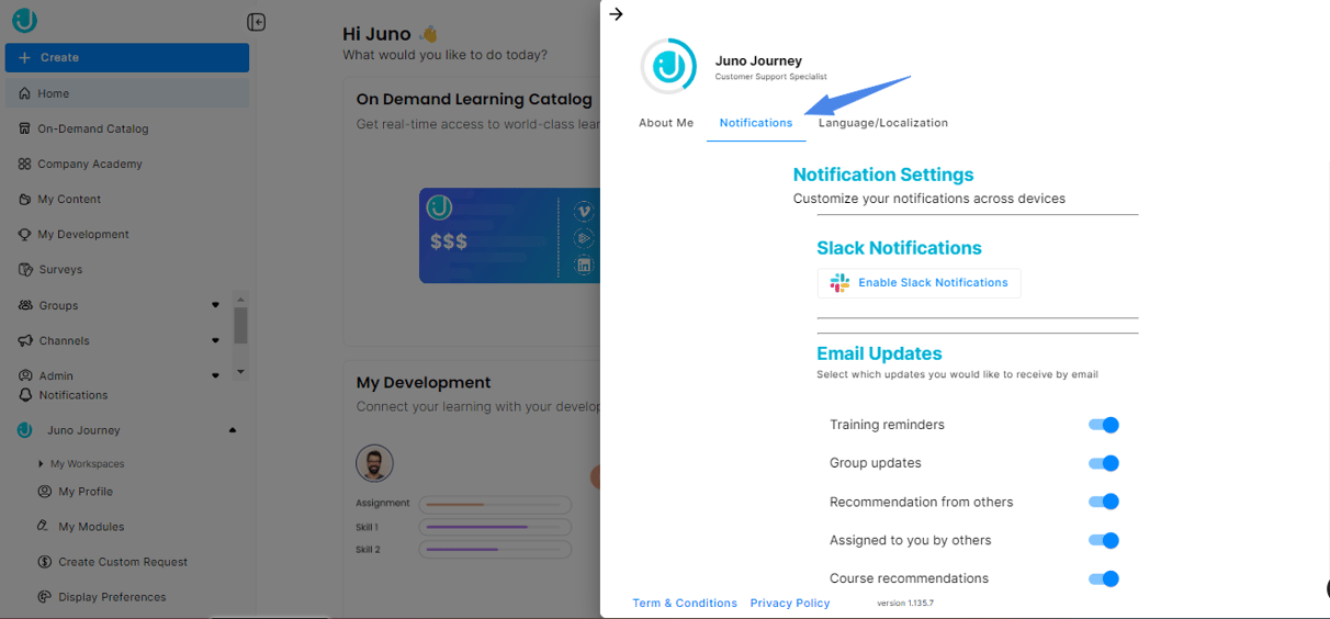 Install Notifications Find and manage my notifications