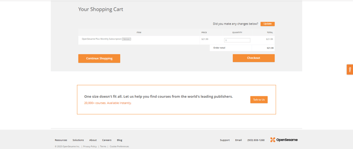 opensesame checkout 2