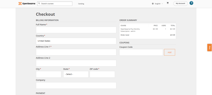opensesame checkout